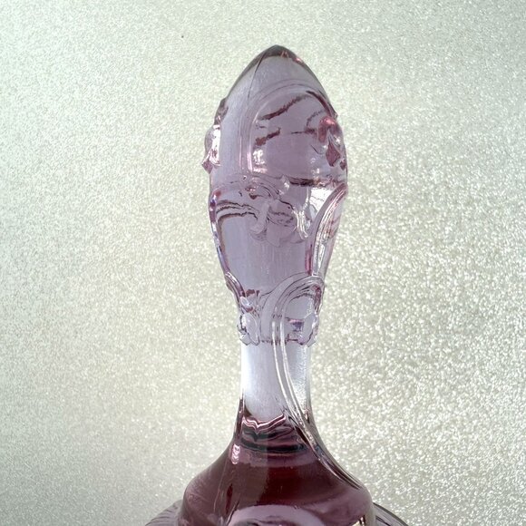 Fenton Glass Bell Lavender Purple Lily of the Valley Original Tag 6” - Picture 4 of 6